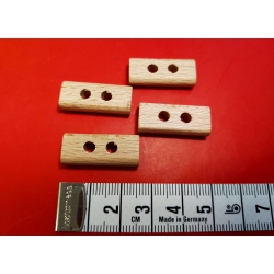 Guzik drewniany płaski